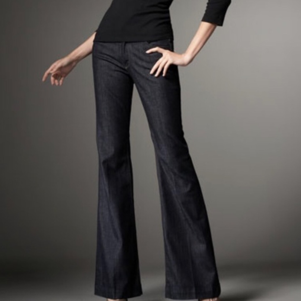 7 For All Mankind Ginger Flare Leg Dark Jeans